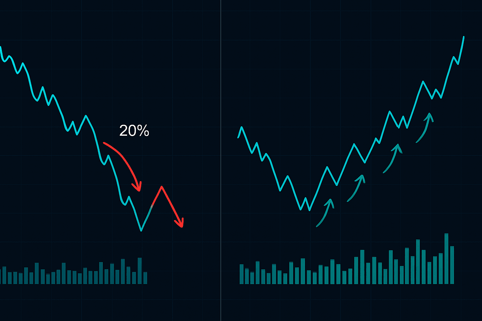 Rallys de Mercado em Baixa Enganam 80% dos Traders com Falsa Esperança