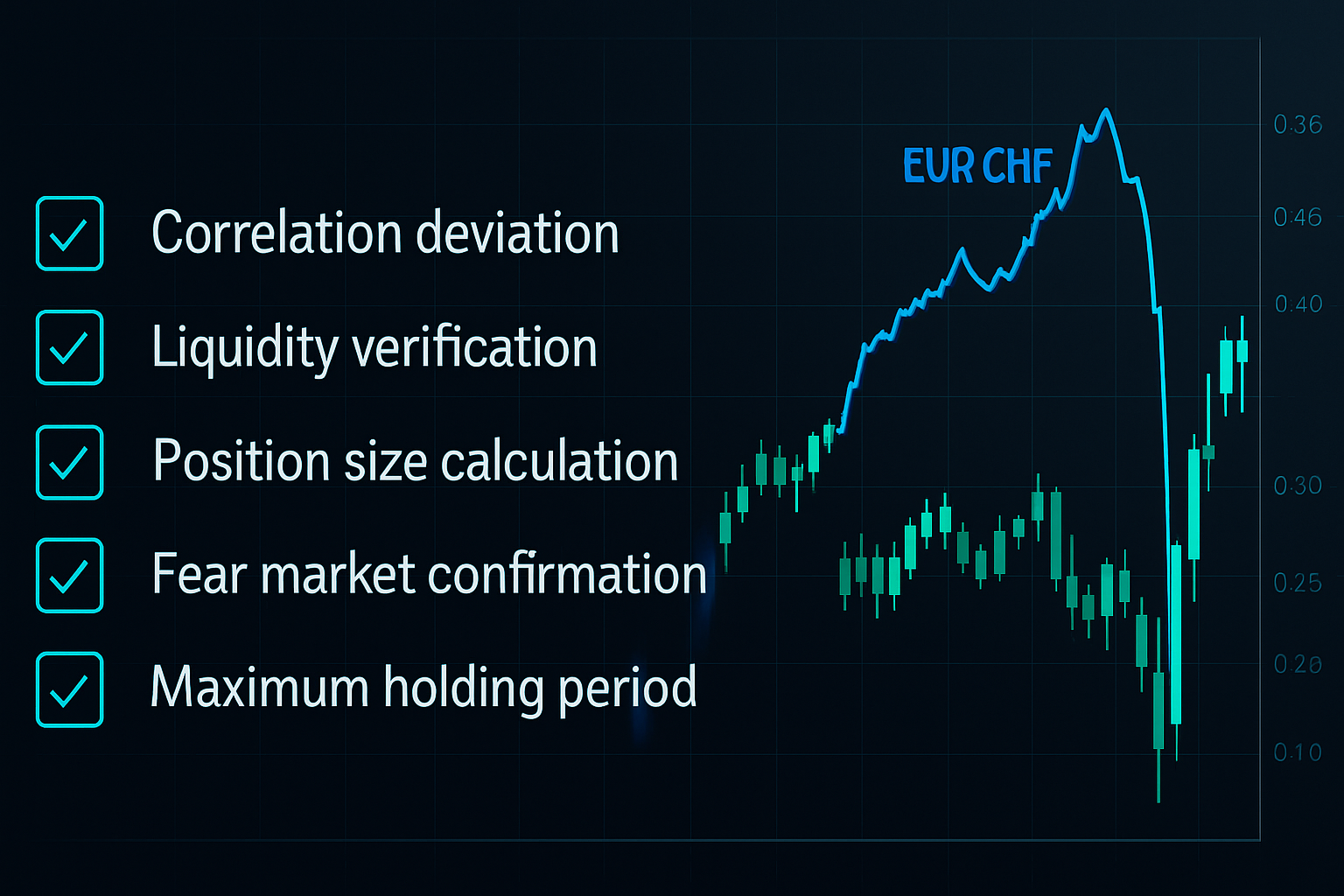 Correlation trading risk management checklist - all boxes must be checked before entry