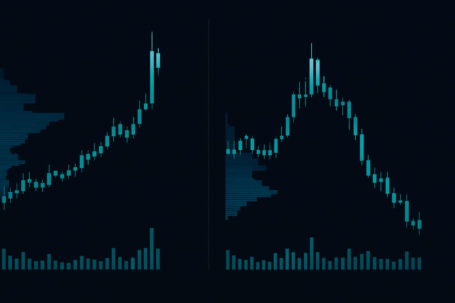 مقارنة نمط HFT الناجح مقابل وضع الفشل