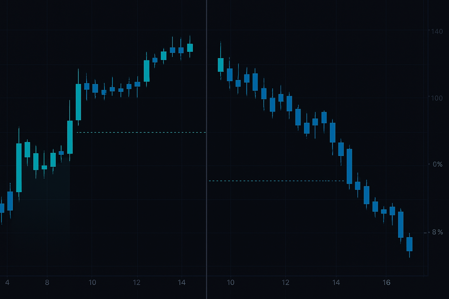 Normal market gap fill vs fear market gap continuation
