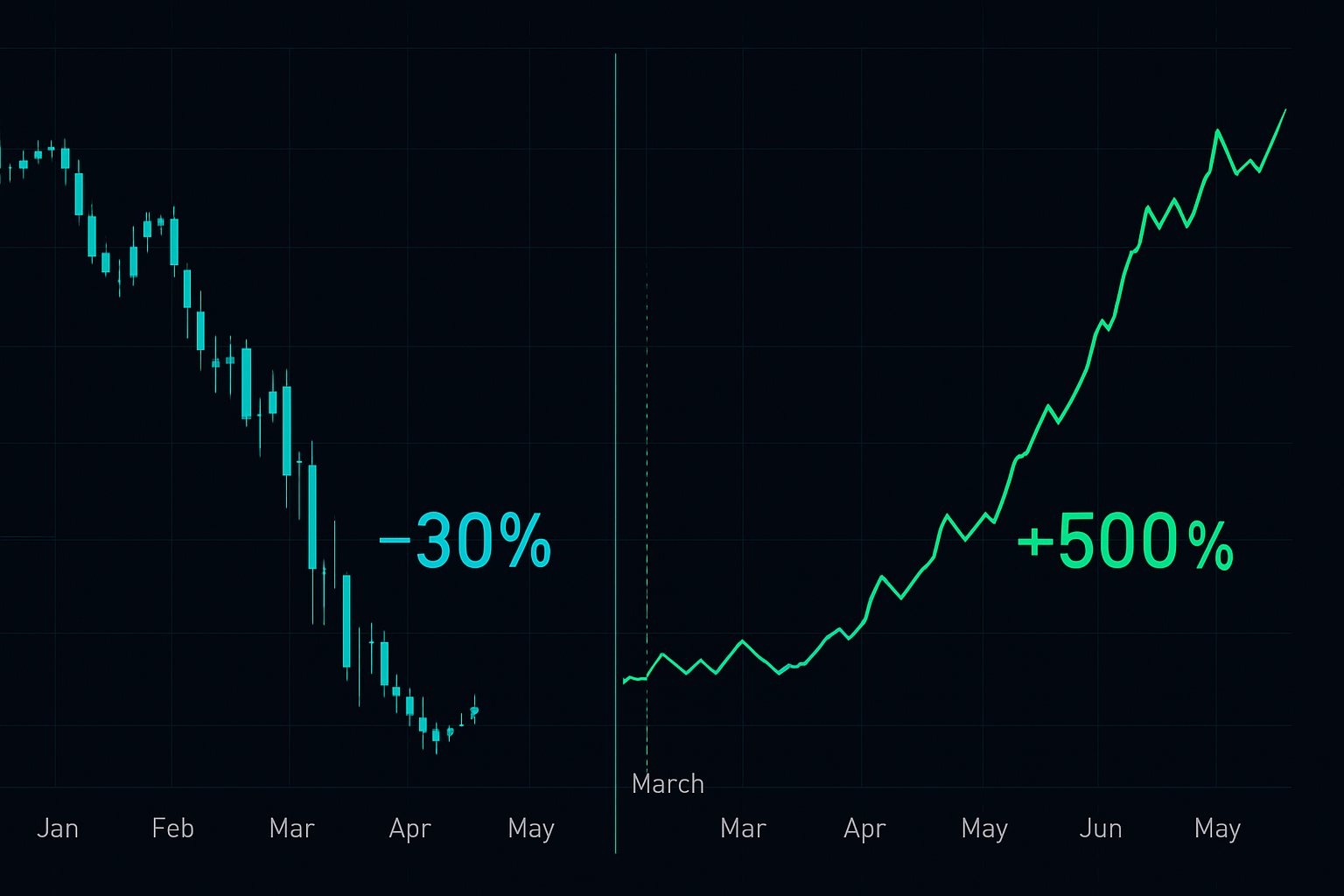 March 2020 performance: S&P 500 -30% vs Eurodollar calls +500% during Fed pivot