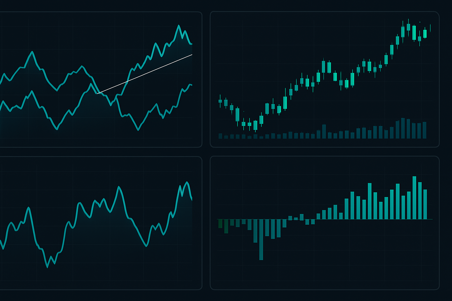 Advanced intermarket analysis dashboard with three key indicators