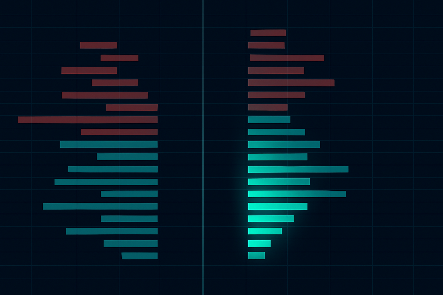 Standard distribution vs institutional accumulation pattern in the order book
