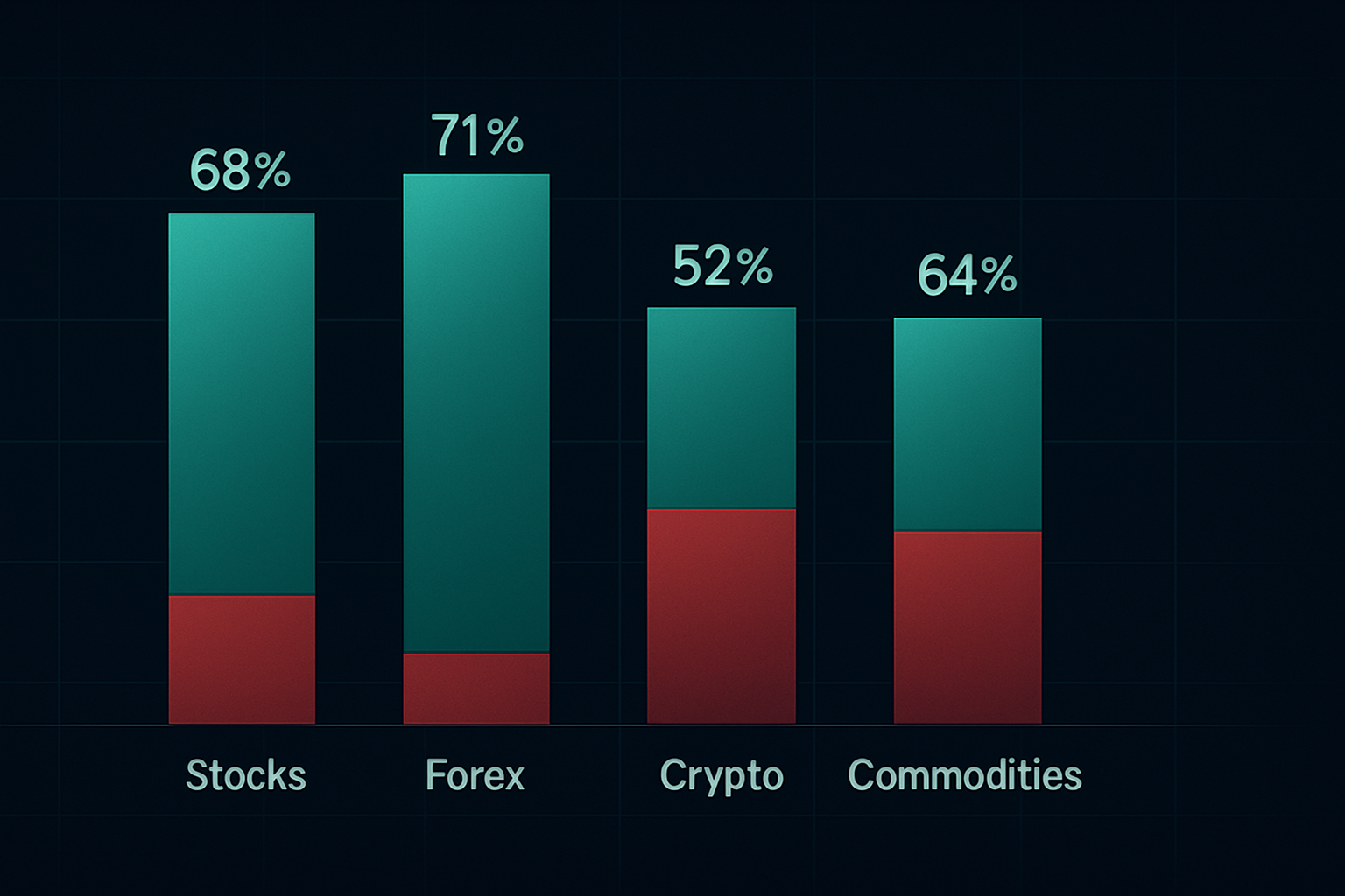 Market depth trading success rates across different asset classes