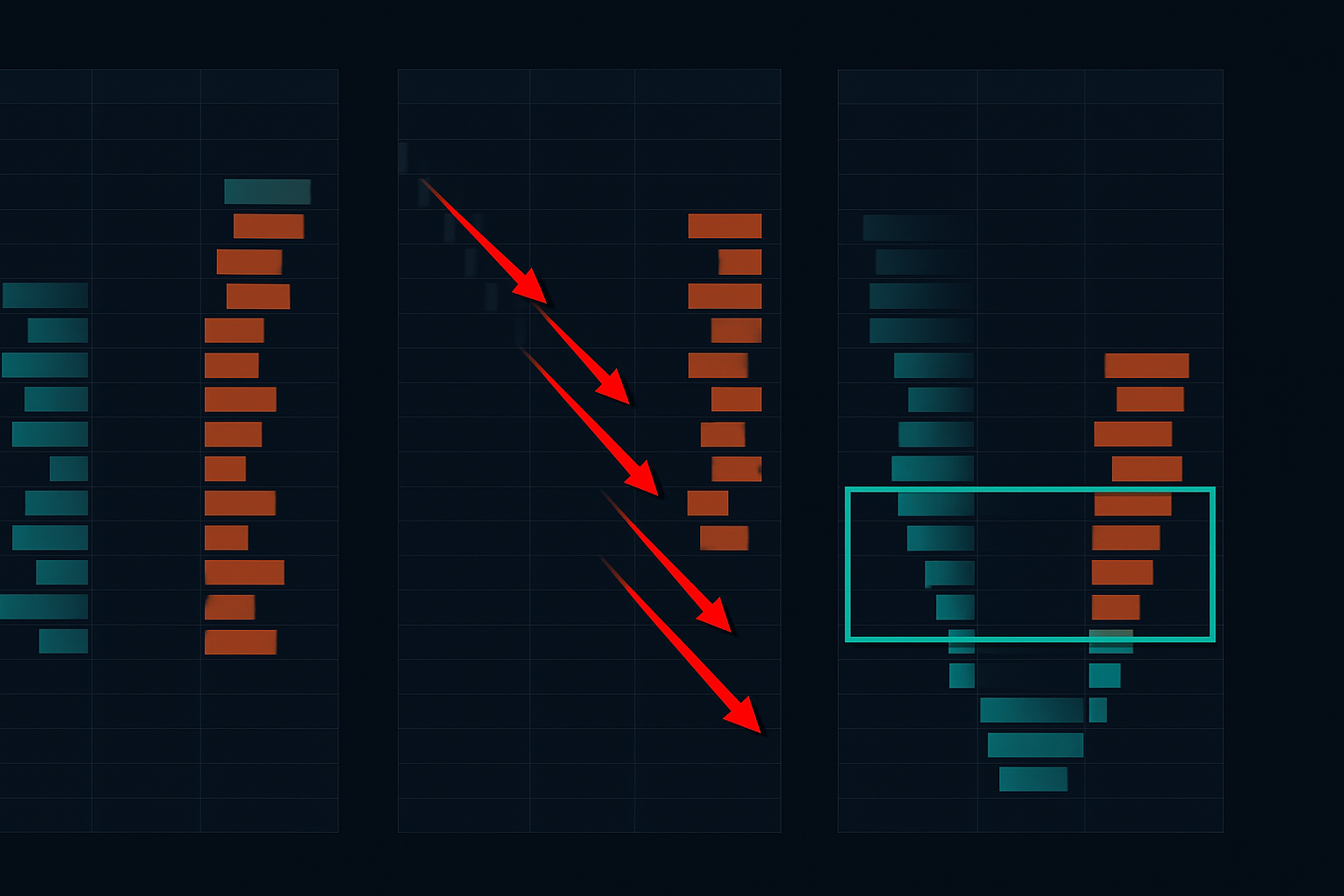 Sweep-and-Sit-Muster: herbeigeführte Liquidation für Akkumulation