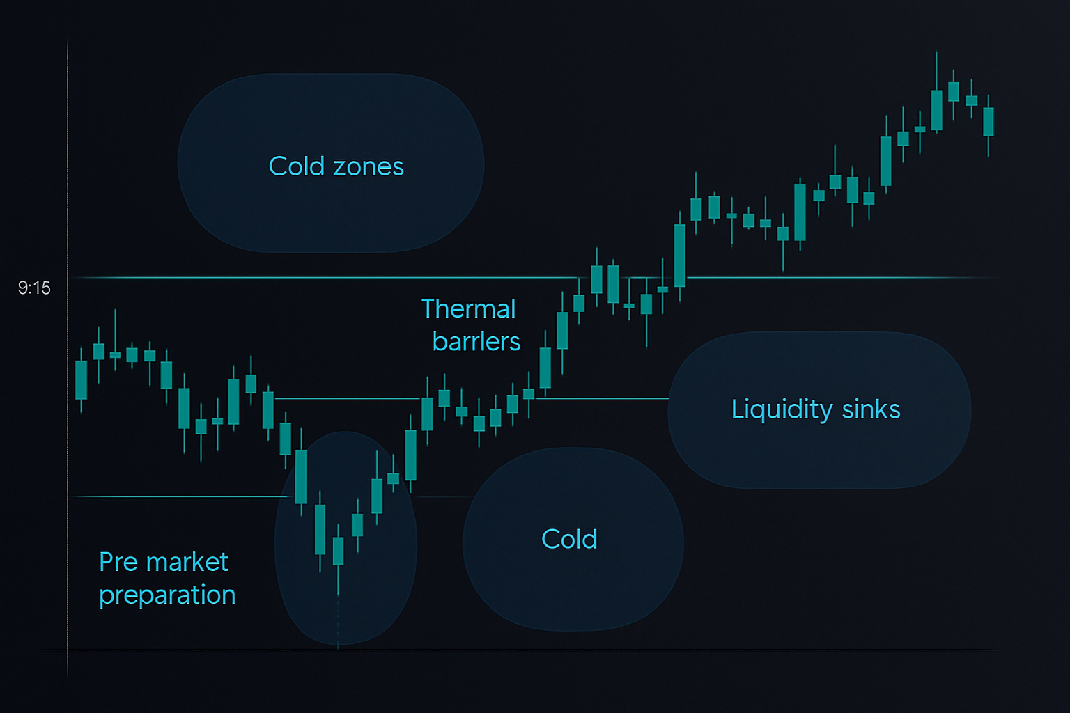 Identifikation af pre-market likviditets termiske zoner