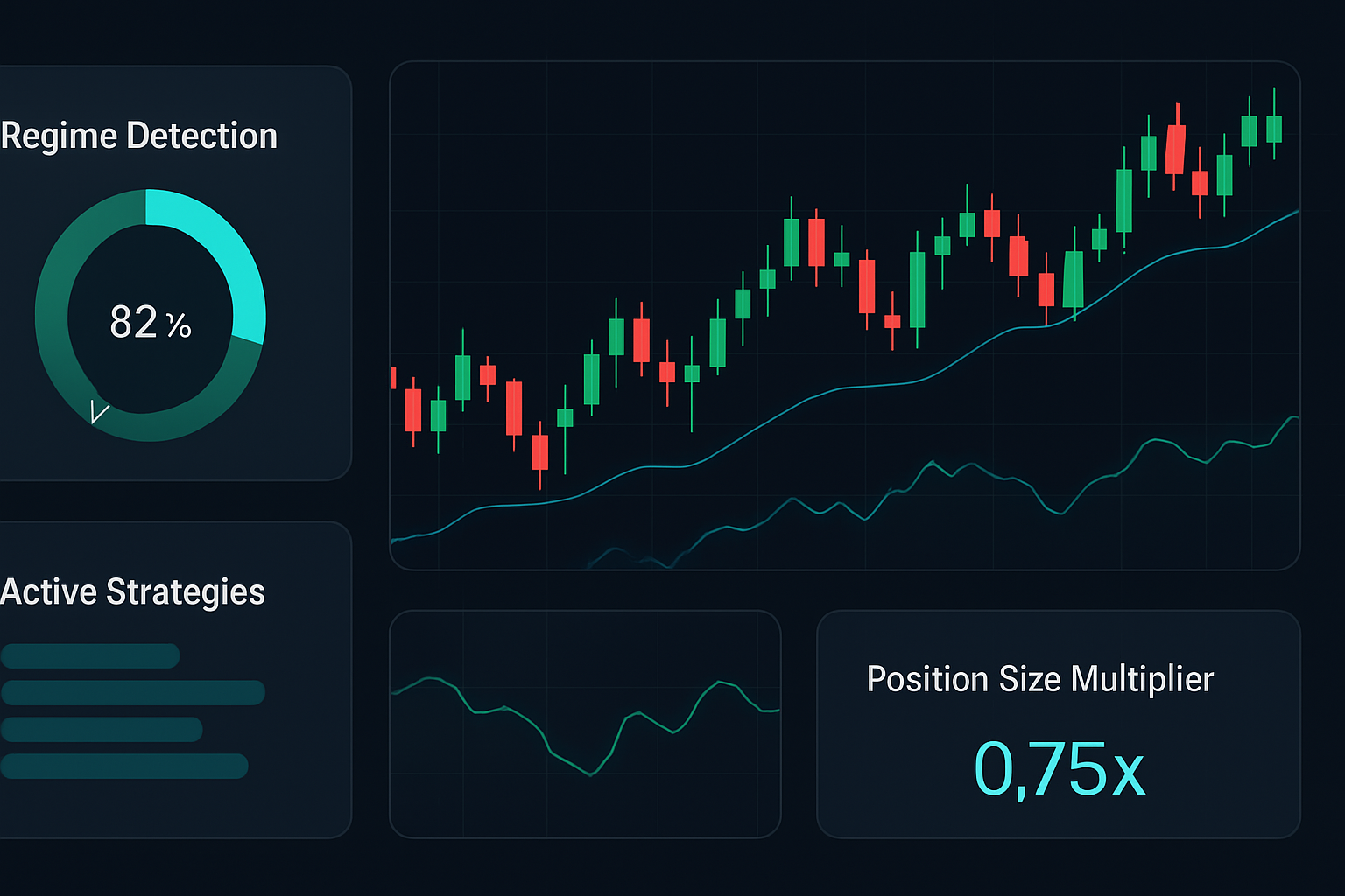 Live trading dashboard with regime detection integration