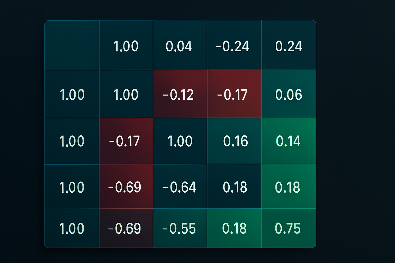 مصفوفة الارتباط في الوقت الفعلي تكشف عن فرص التباعد