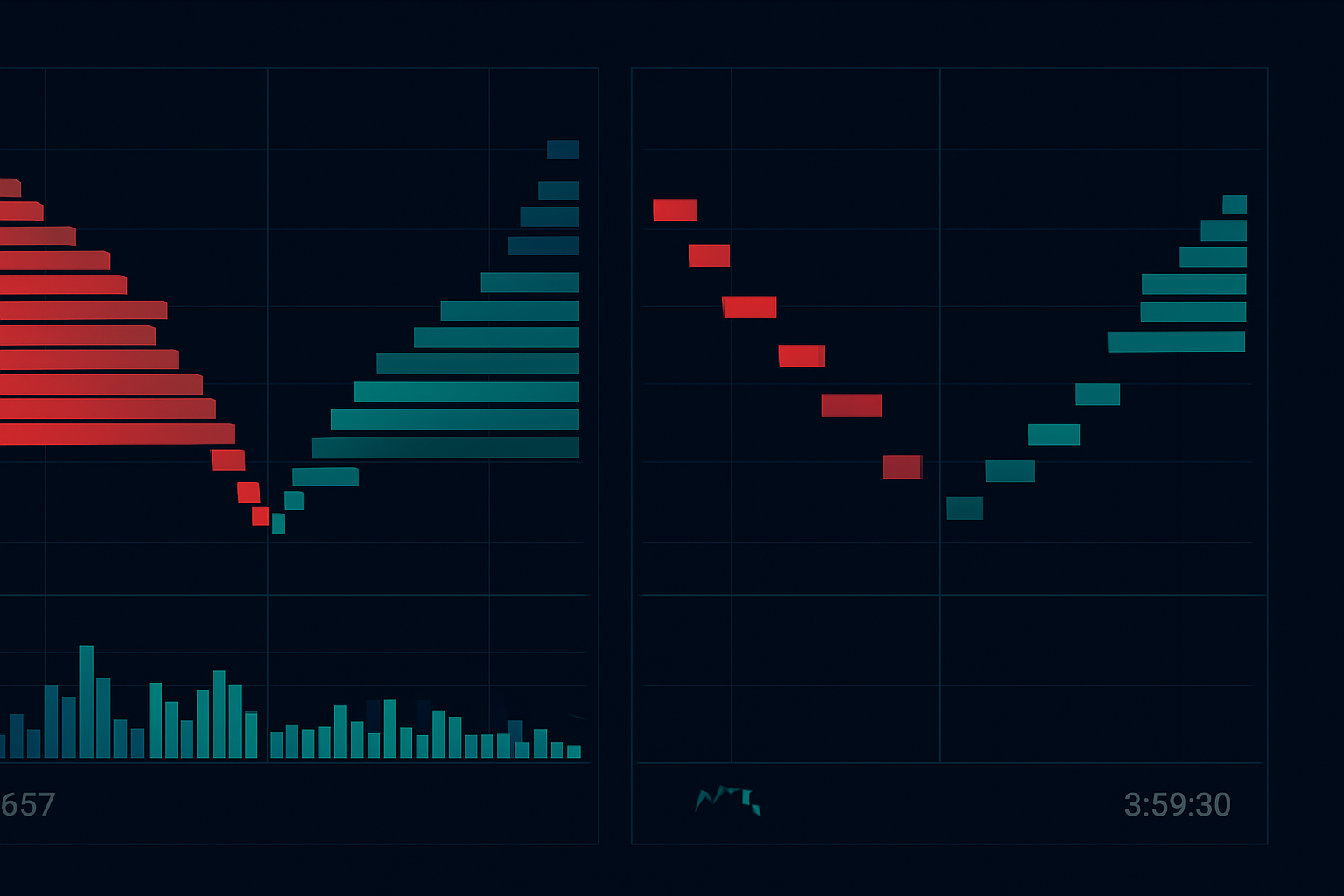 NVDA order book comparison: normal liquidity vs. 90-second vacuum