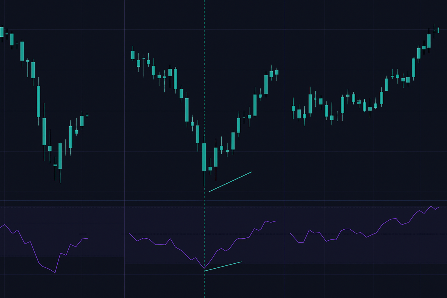 Multi-timeframe RSI divergence alignment example