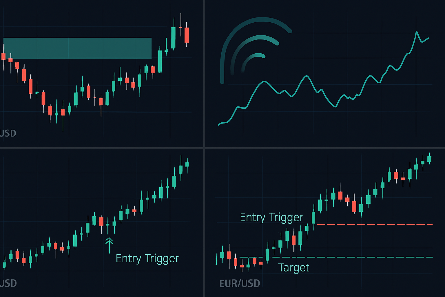 Configuração completa de trade de reversão de oferta e demanda durante pico de medo