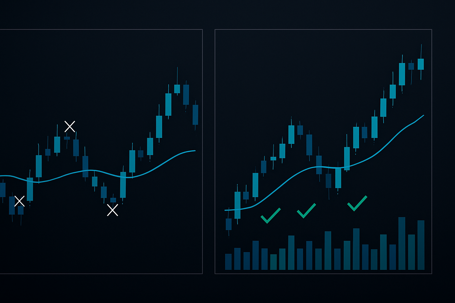 VWAP trading: random entries vs volume-confirmed setups