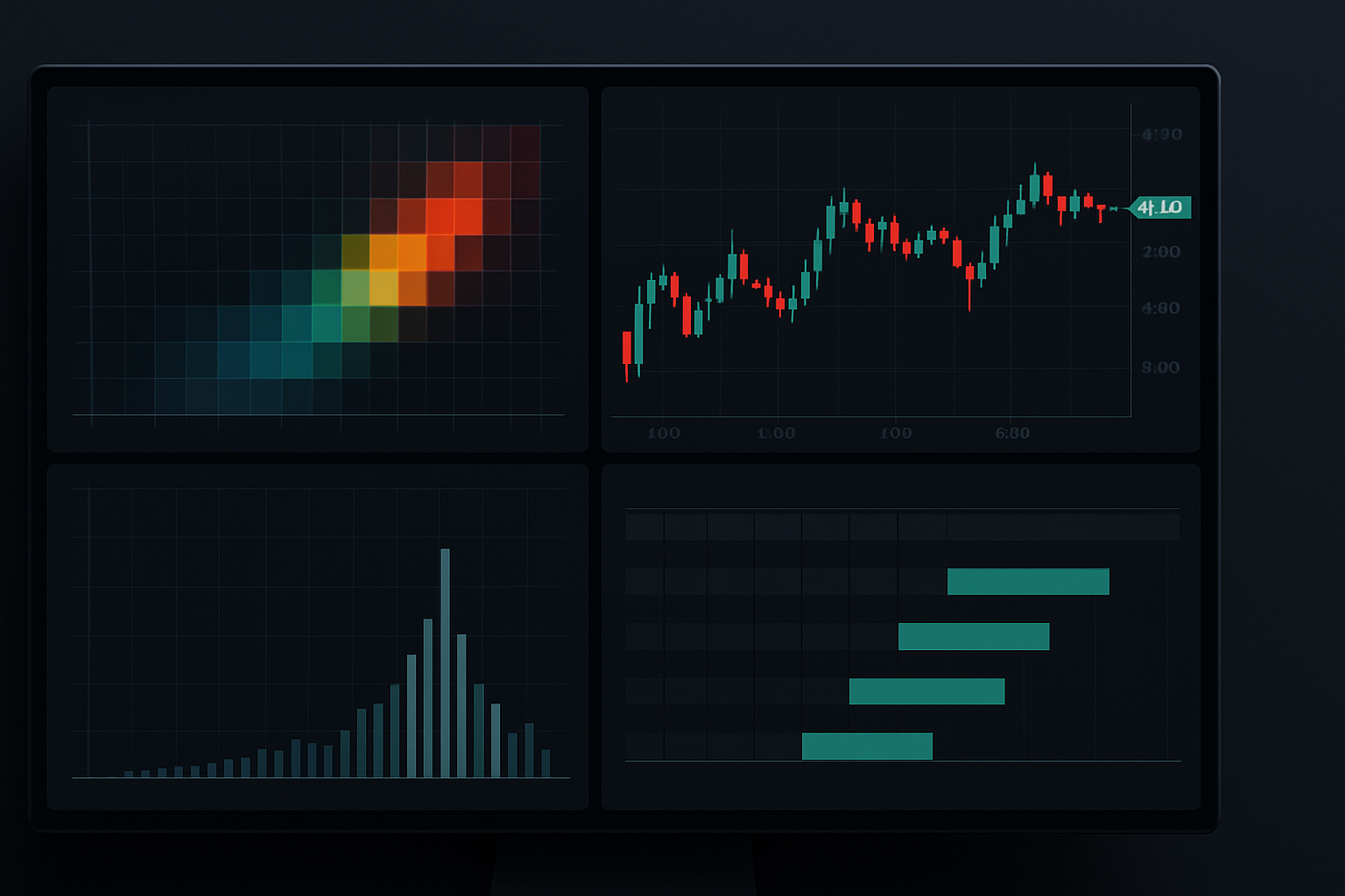 Pin risk trading desk setup with gamma heatmap and real-time monitoring